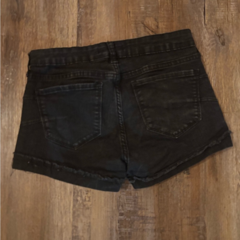 Classic Black Denim Jean Shorts